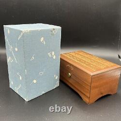 Vintage Reuge Music Box Frederic Chopin Tristesse 36 Note Koa Wood Switzerland