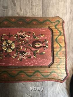 Vintage Reuge Music Box Wood Floral Design Plays Try To Remember D2