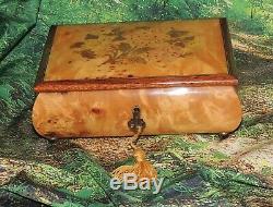 Vintage Reuge Music Box with Inlay wood design Near Mint-WE'VE ONLY JUST BEGUN