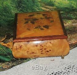 Vintage Reuge Music Box with Inlay wood design Near Mint-WE'VE ONLY JUST BEGUN