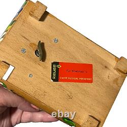 Vintage Reuge Musical Jewellery Box Rottenberg Wooden Auf Wiederseh'n Swiss Alps