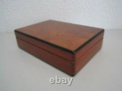 Vintage Reuge Sainte Croix Large Burl Wood Disc Music Box With 6 Songs! Plays