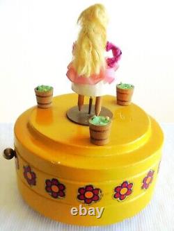 Vintage Reuge Steinbach Dancing Doll Wood Music Box Swedish Rhapsody Swiss WORKS