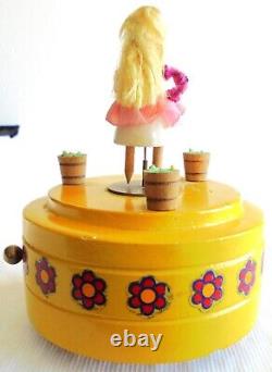 Vintage Reuge Steinbach Dancing Doll Wood Music Box Swedish Rhapsody Swiss WORKS