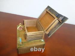 Vintage Reuge Swiss Yodel Wood Chalet Dancing Ballerina Music Box (watch Video)