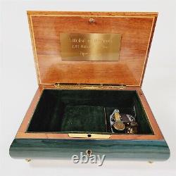 Vintage Reuge Wood Music Box Romeo & Juliet Italy Sorrento A Time For Us