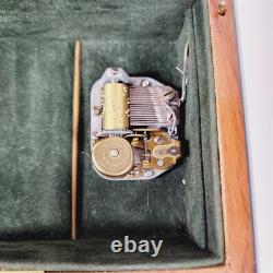 Vintage Reuge Wood Music Box Romeo & Juliet Italy Sorrento A Time For Us