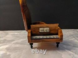 Vintage Reuge Wood Piano Music Box Plays Fur Elise, Made in Switzerland