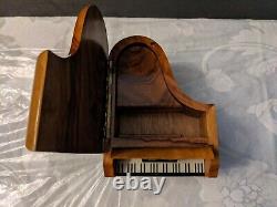 Vintage Reuge Wood Piano Music Box Plays Fur Elise, Made in Switzerland