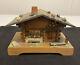 Vintage Swiss Cottage House Handmade Wood Music Box'schlittschuhlaufer' Walzer