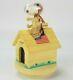 Vintage Snoopy Astronaut Wooden Doghouse 1969 Schmid Music Box Working With Tags