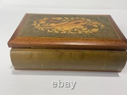 Vintage Sorrento ITALY Inlaid Wood Jewelry Music Box Swiss You've Got a Friend