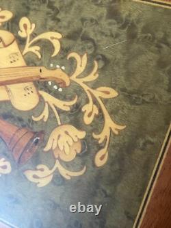 Vintage Sorrento ITALY Inlaid Wood Jewelry Music Box Swiss You've Got a Friend