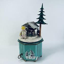 Vintage Steinbach Music Box Thorens song Stille Nacht Switzerland Christmas Wood