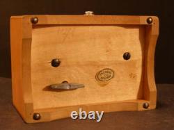 Vintage Swiss 2 Tune Thorens Wood Music Box Jewelry Casket Scenic Landscape A228