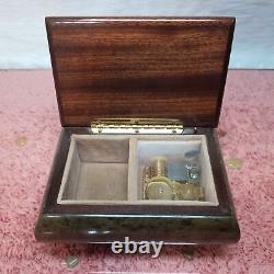 Vintage Swiss Movement By Reuge Italian Wood Musical / Jewelry Box Fast Shipping