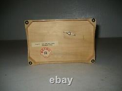 Vintage Swiss Music Jewelry wood Box 2 songs working