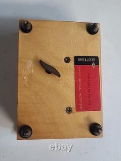 Vintage Swiss REUGE music Box You Light Up My Life Wood Inlay Great Condition