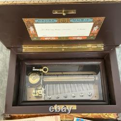 Vintage Swiss Reuge Sainte Croix CH 3/72 Wood Inlaid Music Box Thieving Magpie