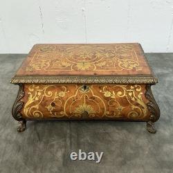 Vintage Swiss Reuge Sainte Croix CH 3/72 Wood Inlaid Music Box Thieving Magpie