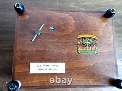 Vintage Swiss Reuge Wood INLAY Music Box-Ernst Renz- WIEN RATHAUS AUSTRIA