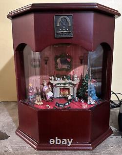 Vintage THOMAS PACCONI Electric Music Box Christmas Plays Music Wood With 6 Disc