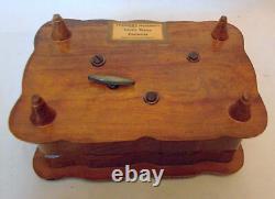 Vintage THORENS Wood MUSIC BOX LARA'S THEME and EDELWEISS Switzerland