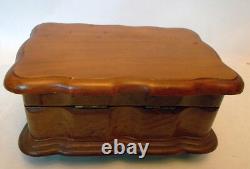 Vintage THORENS Wood MUSIC BOX LARA'S THEME and EDELWEISS Switzerland