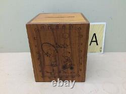 Vintage TOYSTALGIA 1979 WOOD MUSIC BOX COIN/BANK BOX