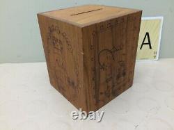 Vintage TOYSTALGIA 1979 WOOD MUSIC BOX COIN/BANK BOX