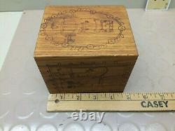 Vintage TOYSTALGIA 1979 WOOD MUSIC BOX COIN/BANK BOX