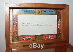 Vintage TWO SONG Reuge Sainte Croix Switzerland Inlaid Wood Music Box