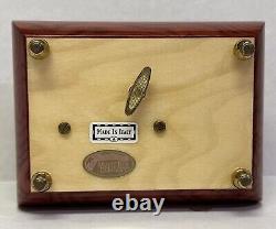 Vintage The San Francisco Music Box Wood Inlay Lacquered Jewelry Box Italy