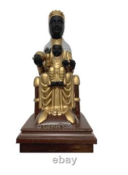 Vintage The Virgin Santa Maria of Montserrat Black Madonna, Music Box