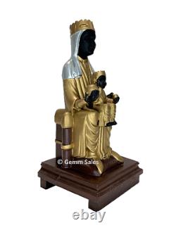 Vintage The Virgin Santa Maria of Montserrat Black Madonna, Music Box