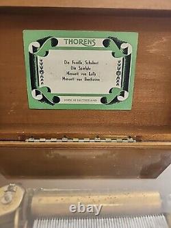 Vintage Thorens 4/50 Song Music Box Made in Switzerland