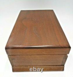 Vintage Thorens Ad30 Wind Up Walnut Wood Music Box 10 Disc Included 10 X 6