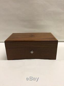 Vintage Thorens Inlaid Wood Music Box 4 Song's Made In Switzerland-Works-60's