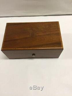 Vintage Thorens Inlaid Wood Music Box 4 Song's Made In Switzerland-Works-60's