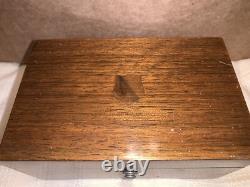 Vintage Thorens Music Box #26 1/2 Made In Switzerland Inlayed Wood Display Box