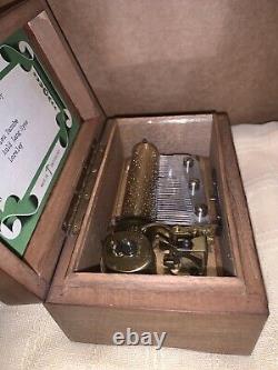Vintage Thorens Music Box #26 1/2 Made In Switzerland Inlayed Wood Display Box