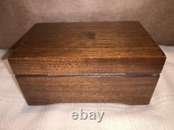 Vintage Thorens Music Box #26 1/2 Made In Switzerland Inlayed Wood Display Box