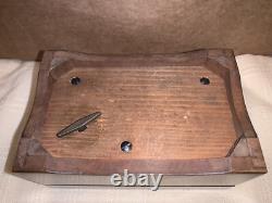 Vintage Thorens Music Box #26 1/2 Made In Switzerland Inlayed Wood Display Box
