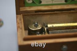 Vintage Thorens Music Box #26 1/2 Made In Switzerland Inlayed Wood Z1