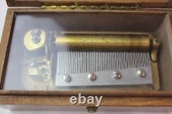 Vintage Thorens No 30 4 Song 52 Note Wood Music Box Beethoven Mozart Swiss Plays