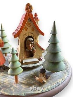 Vintage Thorens Wood Craft Hansel & Gretel Music Box Moon River WORKING