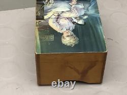 Vintage Thorens Wood Music Box Switzerland 2 Songs Works