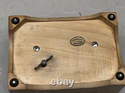 Vintage Thorens Wood Music Box Switzerland 2 Songs Works