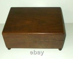 Vintage Thorens Wood Music Box with 9 Discs, Made in Switzerland