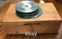 Vintage Unmarked Thorens Switzerland Solid All Wood Disc Player Music Box